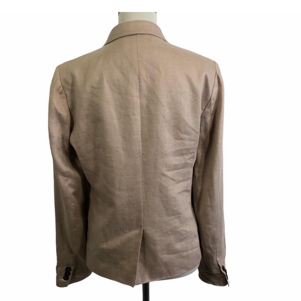 J. Crew Women's Beige Linen Blend Blazer - Picture 3 of 9